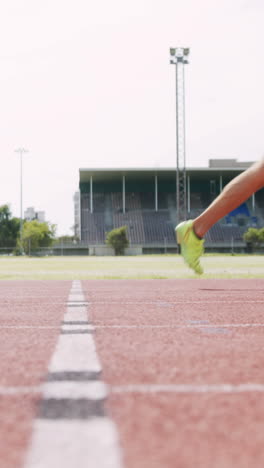 Athlete-running-on-the-running-track