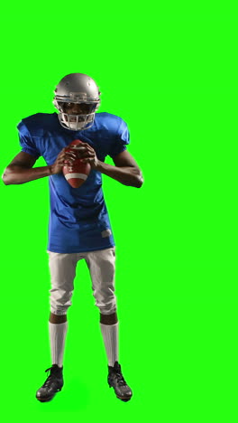 American-football-player-on-green-screen