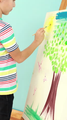 Little-boy-painting-a-picture