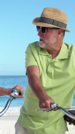 Senior-couple-going-for-a-bike-ride