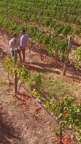 Drone-footage-of-couple-walking