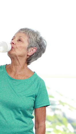 Senior-woman-drinking-water