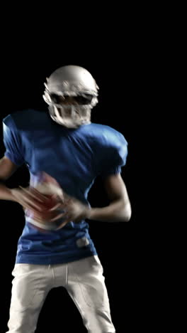 American-Football-Spieler-Spielt