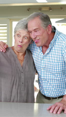 Senior-couple-taking-selfie