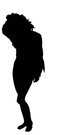 Pretty-woman-moving-and-turning-silhouette