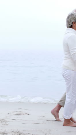 Mature-couple-walking-on-the-sand