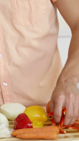 Man-cooking-vegetables