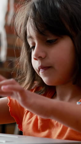 Niña-Usando-Una-Computadora-Portátil-En-El-Aula