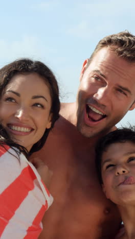 Happy-family-taking-a-selfie-together