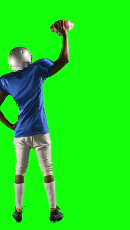 American-football-player-on-green-screen