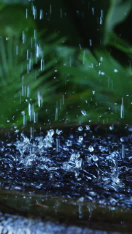 Close-up-of-fountain-at-botanical-garden