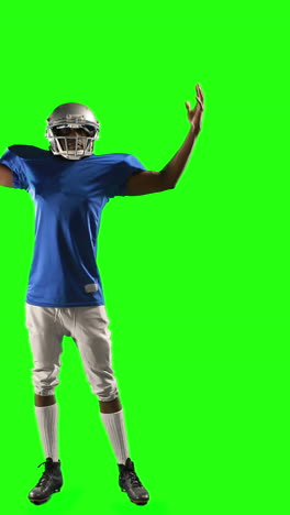 American-football-player-on-green-screen