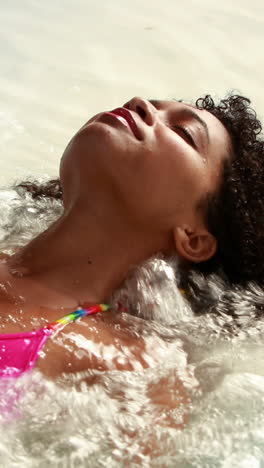 Gorgeous-woman-relaxing-in-hot-tub