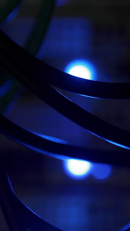 Blue-light-in-server-close-up