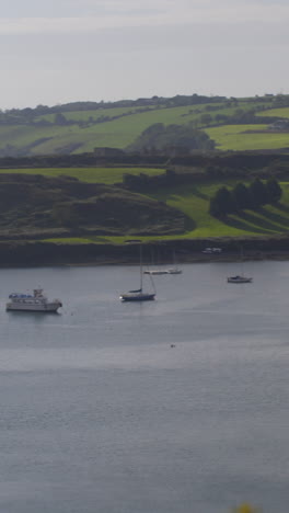 Panoramic-shot-of-river-leading-to-the-sea