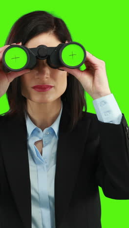 Businesswoman-using-binoculars