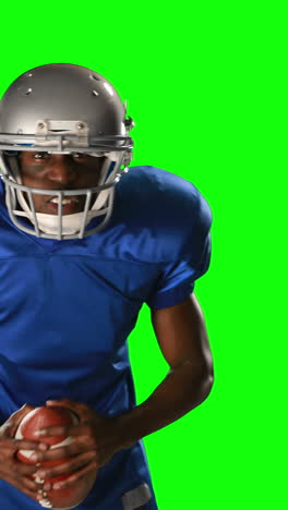 American-football-player-on-green-screen