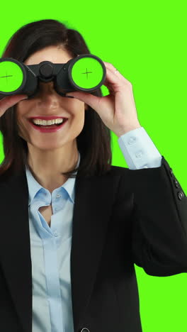 Businesswoman-using-binoculars