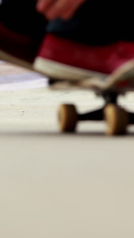 Young-skateboarder-skating-the-outdoor-skatepark