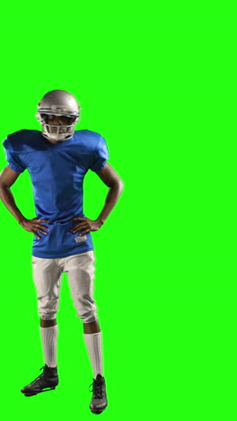 American-football-player-on-green-screen