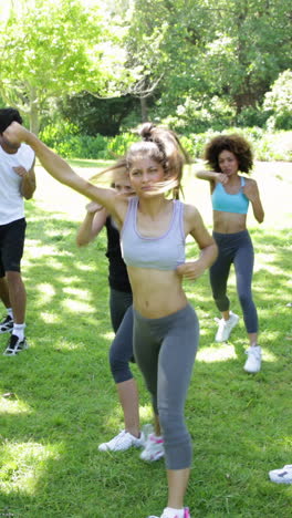 Clase-De-Campo-De-Entrenamiento-Puñetazos-En-El-Acto