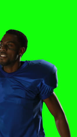 American-football-player-on-green-screen