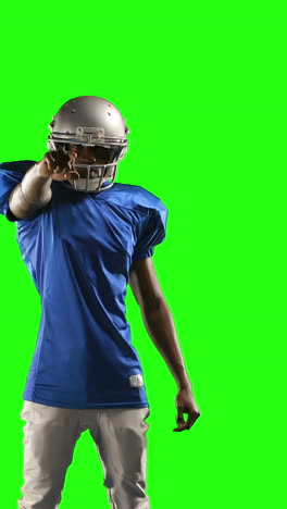 American-football-player-on-green-screen