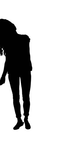 Silhouette-of-woman-dancing-and-moving