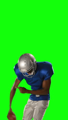 American-football-player-on-green-screen