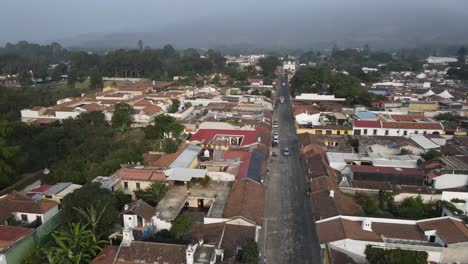 Luftaufnahme-Des-Wichtigsten-Touristenziels-Antigua-Guatemala-In-Mittelamerika