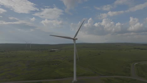 Drone-shot-of-a-Windmill-turbine-spinning