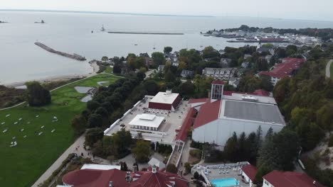 Beautiful-drone-shot-of-costal-cities