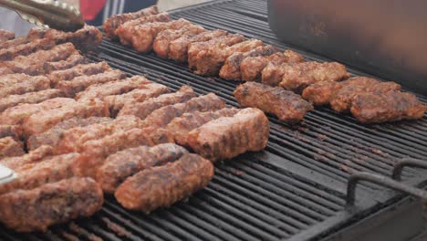 Cooking-Meat-On-Barbecue-Grill