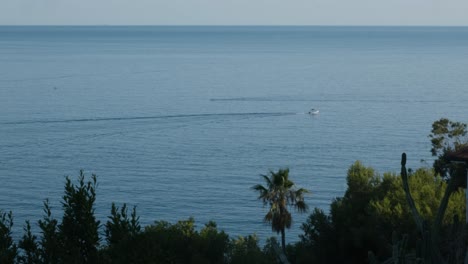 Boat-sailing-on-the-Mediterranean-sea-in-Imperia-Italy