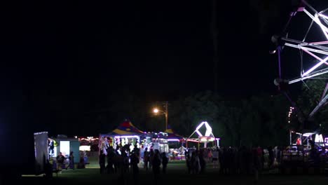 Panning-wide-shot-of-the-town-carnival