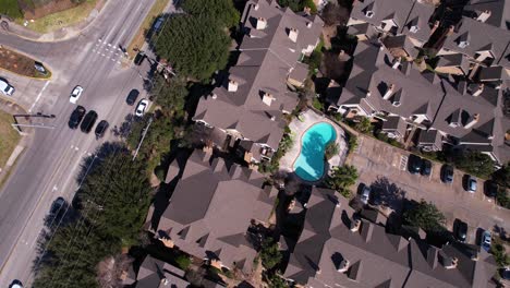 Revealing-Drone-Shot-of-Veterans-Affairs-VA-Medical-Center-in-Houston-TX-USA-From-Residential-Community