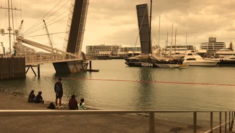 Wynyard-Crossing-is-a-double-bascule-walking---cycling-bridge