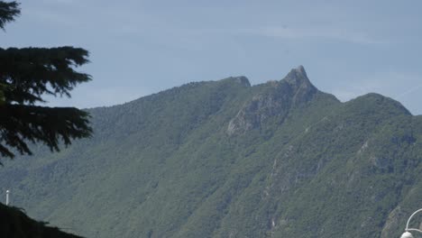 Dent-du-Chat-mountain-panoramic-view-in-daylight-skyline,-French-Alps