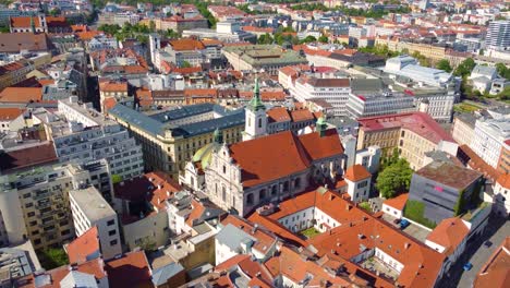 Aerial-city-of-Brno-in-Czech-Republic-red-roof-tile-buildings-old-town