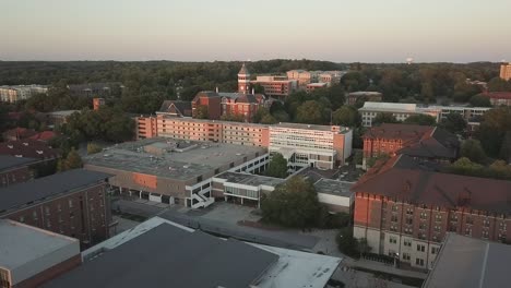 Clemson-University-Downtown-Aerial-Sunset