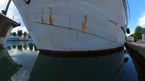 Ships-in-the-Harbor-Canal-in-Rimini,-Italy