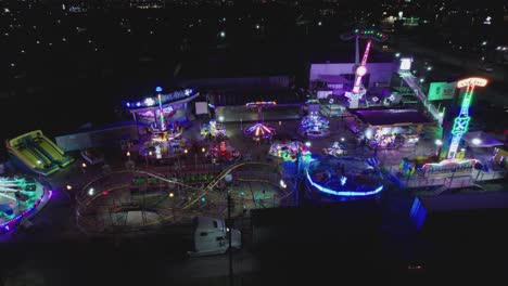 Aerial-view-of-the-rides-with-lights