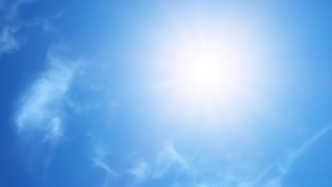 Heatwave-with-Blue-sky-with-Sun---A-Scorching-Summer-Day---Global-Warming-Effects:-Rising-Temperatures-and-Clear-Skies-in-a-Changing-Climate