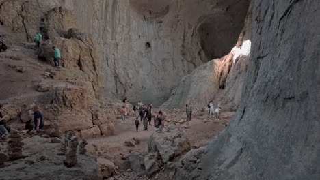 Visitors-to-Prohodna-explore-cavernous-natural-underground-chamber