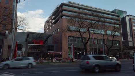 Side-Entrance-of-Westend-City-Center-Shopping-Mall-at-Váci-Street,-Budapest,-Hungary