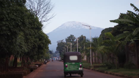 Beautiful-shot-Moshi-city-and-nature-in-Tanzania-with-Mount-Kilimanjaro