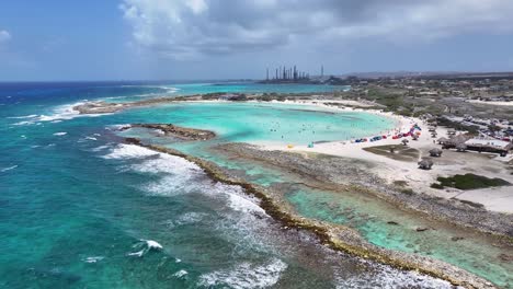 Babystrand-In-San-Nicolas-In-Oranjestad,-Aruba