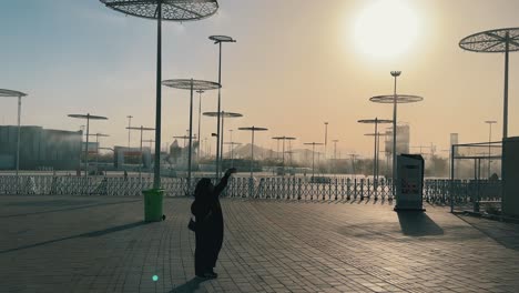 Mist-fans-at-Jabal-al-Rahmah-conpound-is-a-significant-site-located-in-the-plain-of-Arafat,-near-Mecca-in-Saudi-Arabia