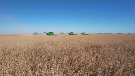 HARVESTERS-LIFTING-CORN-FROM-THE-FIELD,-AERIAL-VIEW