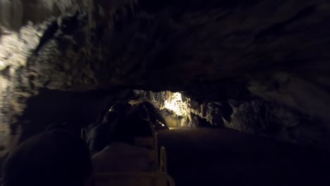 Riding-a-cave-train-in-Postojna-Cave